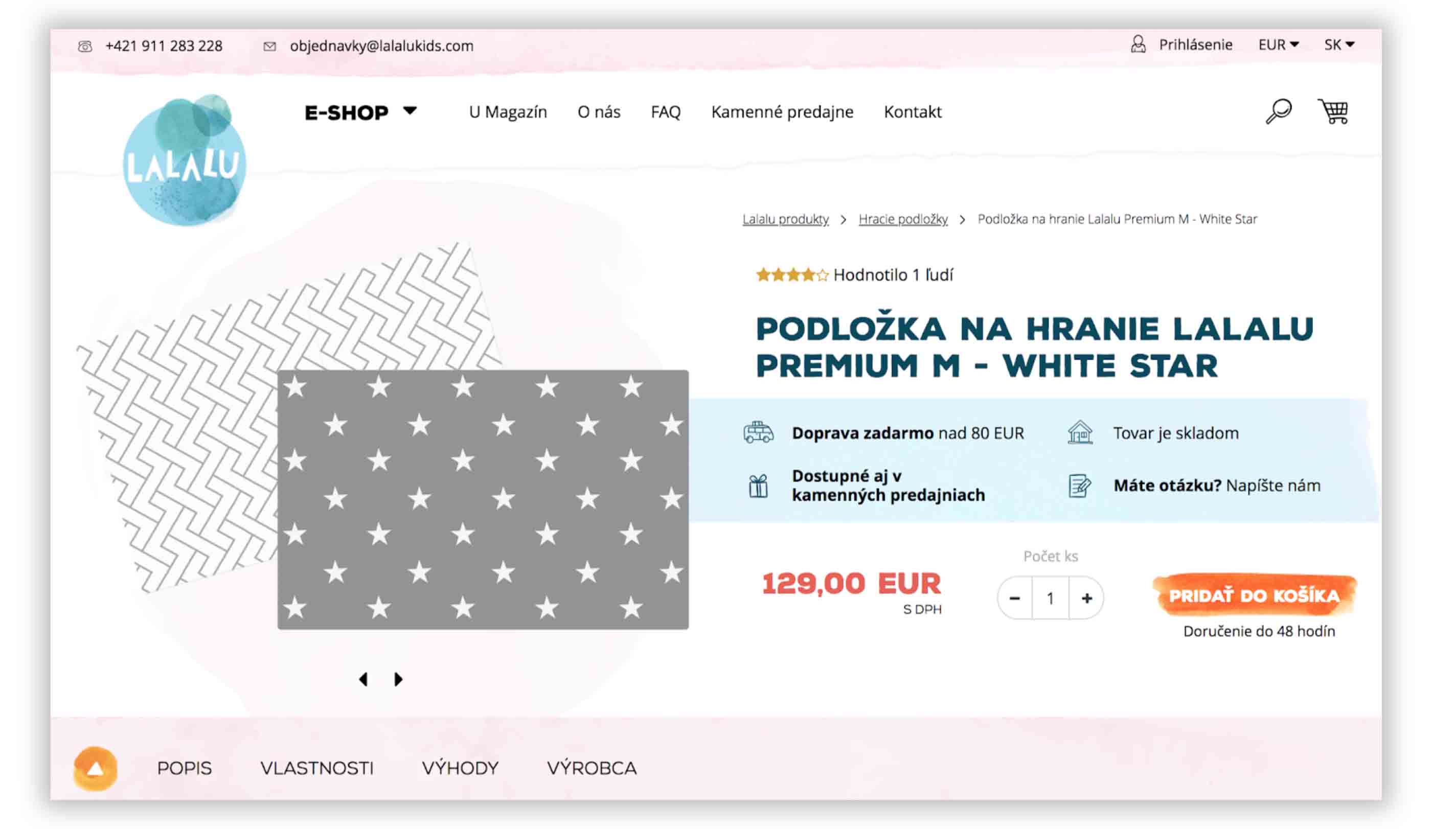 CTA prvky na e-shope Lalalukids